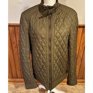 Belstaff Mens Bramley Lightweight Quilted Technical Racer Jacket Olive Size 50